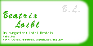 beatrix loibl business card